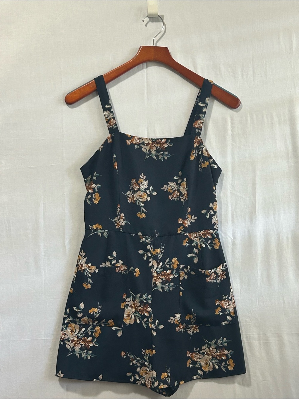 Xhilaration - Navy Blue with Floral Print Romper